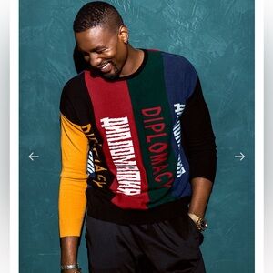 Diplomacy mens pullover crew neck wool blend sweater size XL NWT